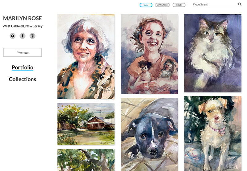 Marilyn Rose's public profile page on Artwork Archive